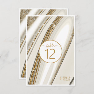 Abstrakter Glitzer Strata Wedding Ivory ID903 Einladung