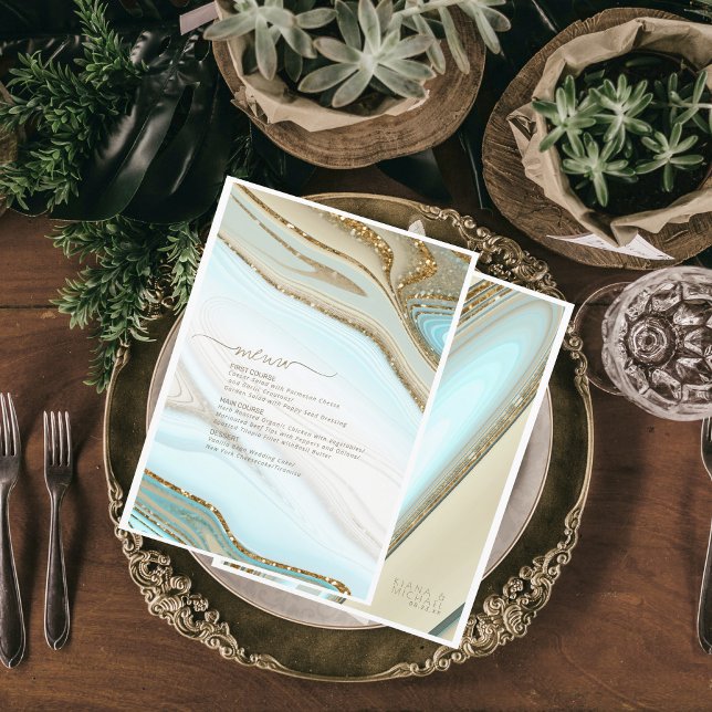 Abstrakter Glitzer Strata Wedding Menu ID903 (Von Creator hochgeladen)