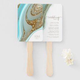 Abstrakter Glitzer Strata Wedding Party ID903 Fächer