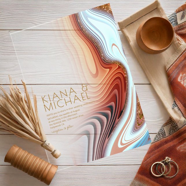 Abstrakter Glitzer Strata Wedding SW ID903 Acryleinladungen (Von Creator hochgeladen)