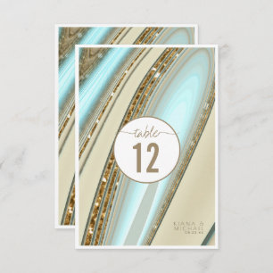 Abstrakter Glitzer Strata Wedding Tischnummer ID90