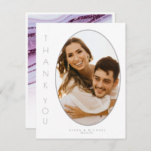 Abstrakter Glitzer Strata Wedding Vielen Dank an I Dankeskarte