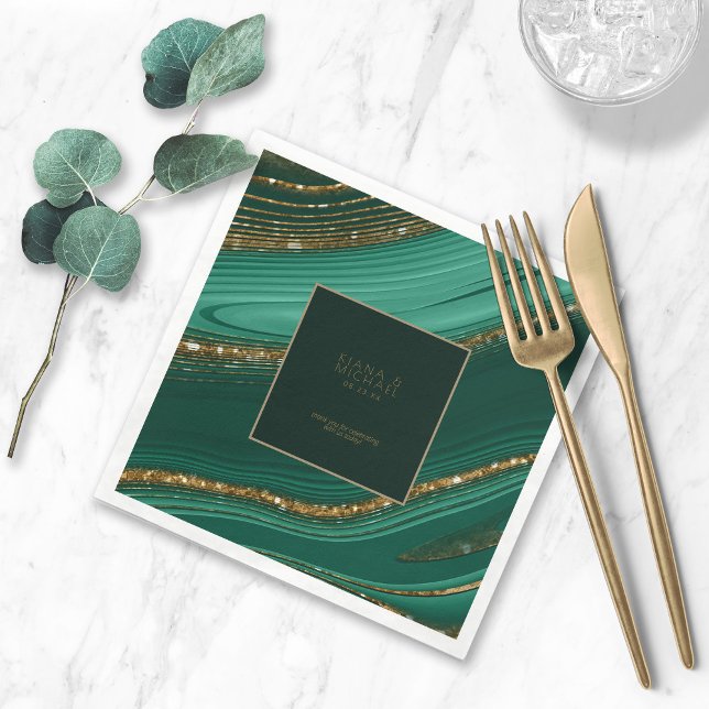 Abstrakter Glitzer Strata Wedding Vielen Dank G ID Serviette (Von Creator hochgeladen)