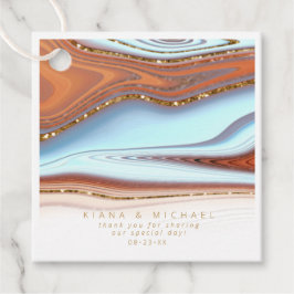 Abstrakter Glitzer Strata Wedding Vielen Dank SW I Geschenkanhänger