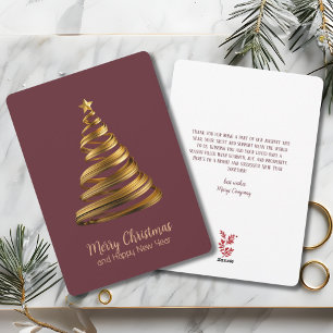 Abstrakter Goldbaum Minimalistisch Weihnachten im