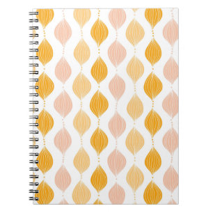 Abstrakter goldener ogee Musterhintergrund Notizblock