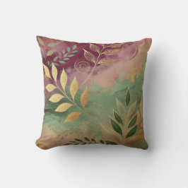 Abstrakter, goldfarbener Blattstil 8 Kissen