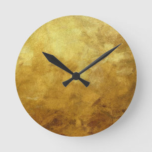 abstrakter, goldfarbener Hintergrund Runde Wanduhr