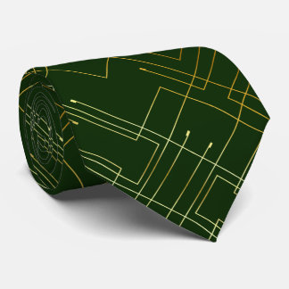 Abstrakter Goldfoil Neck Tie Krawatte
