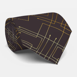 Abstrakter Goldfoil Neck Tie Krawatte