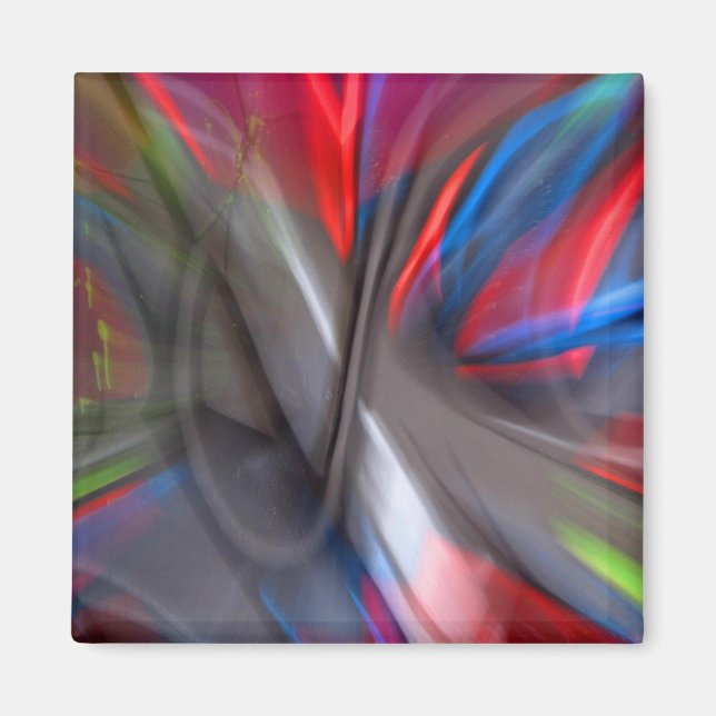 Abstrakter Graffiti Magnet (Vorne)
