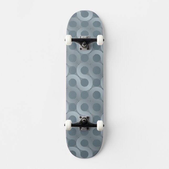Abstrakter grauer Flusshintergrund Skateboard (Vorderseite)