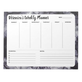 Abstrakter grauer Marmor zum Auflisten von Notepad Notizblock