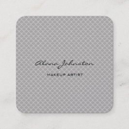 Abstrakter grauer Snakeskin Makeup Artist  Quadratische Visitenkarte