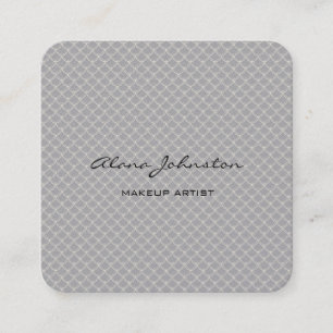 Abstrakter grauer Snakeskin Makeup Artist  Quadratische Visitenkarte