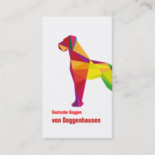 Abstrakter großer Hund Visitenkarte