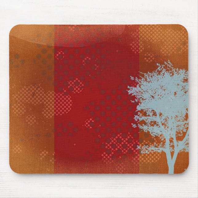 Abstrakter Grunge-Baummousepad Mousepad (Vorne)