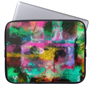 abstrakter Grunge-Hintergrund aus farbenfrohem cha Laptopschutzhülle