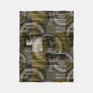 Abstrakter Grunge, monochrom braun Fleecedecke