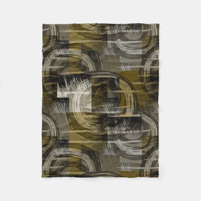 Abstrakter Grunge, monochrom braun Fleecedecke (Vorderseite)