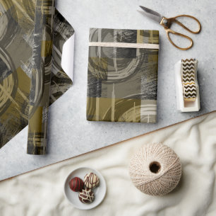 Abstrakter Grunge, monochromes Braun Geschenkpapier
