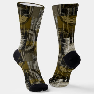 Abstrakter Grunge, monochromes Braun Socken