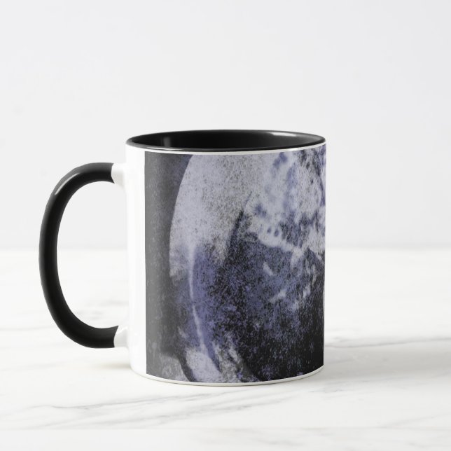 Abstrakter Grunge Ring n Star Keramik Tasse (Links)