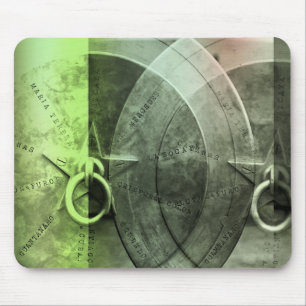 Abstrakter Grunge-Ring n Stern-Mauspad Mousepad