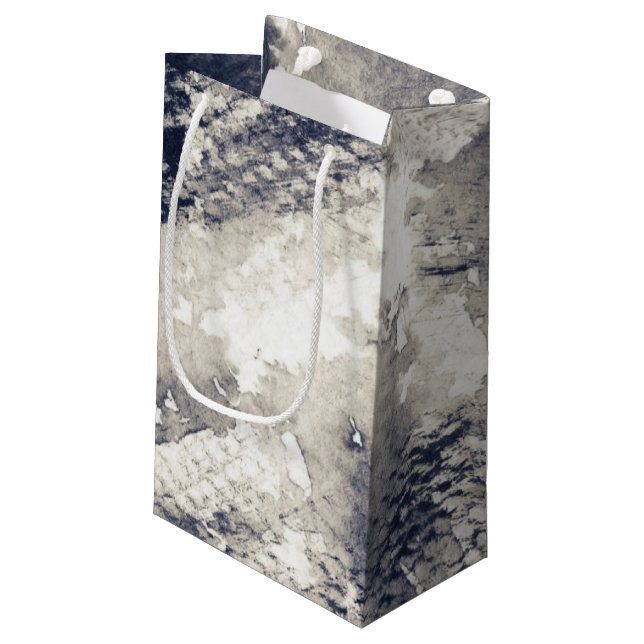 Abstrakter Grungehintergrund. Aquarell, Tinte Kleine Geschenktüte (Rückseite Schrägansicht)