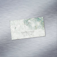Abstrakter Haarsalon Monogram aus Blaumarmor