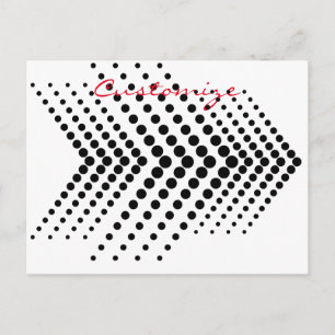 Abstrakter Halbton Circle Zigzag Zickzack Postkarte