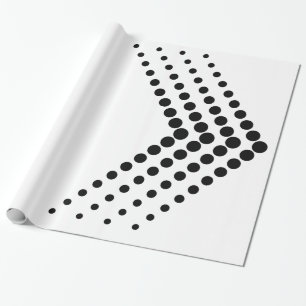 Abstrakter Halbton Pulsating Circle Zigzag Zickzac Geschenkpapier
