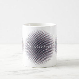 Abstrakter Halbton Pulsationskreis Thunder_Cove Kaffeetasse