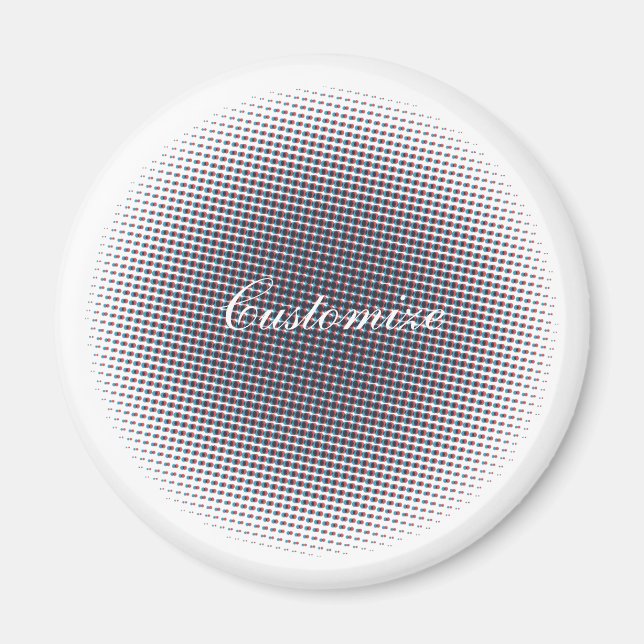 Abstrakter Halbton Pulsationskreis Thunder_Cove Magnet (Vorne)