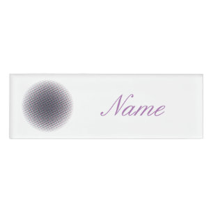 Abstrakter Halbton pulsierender Kreis Thunder_Cove Namenschild