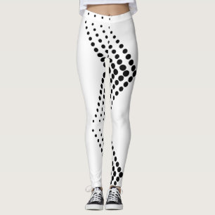 Abstrakter halbtöniger Pulsationskreis Zigzag Leggings
