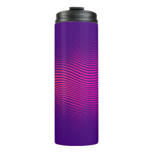 Abstrakter Halbtonverlauf, lebhafter Hintergrund, Thermosbecher
