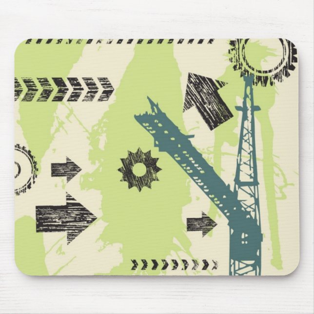 Abstrakter HalloTechnologie Hintergrund Mousepad (Vorne)