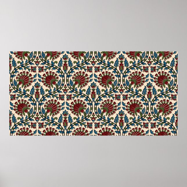 abstrakter Handblock, Druckhintergrunddesign Poster (Vorne)