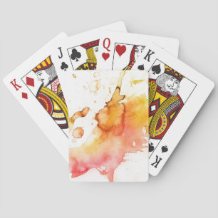 Abstrakter, handgemalter Hintergrund Spielkarten