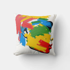 Abstrakter handgemalter moderner Feminismus Kissen