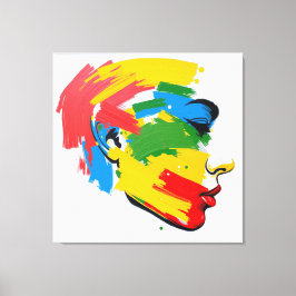 Abstrakter handgemalter moderner Feminismus Leinwanddruck