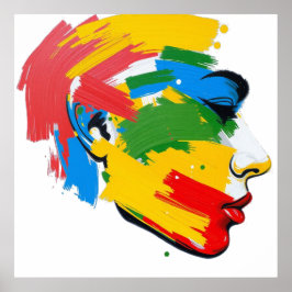 Abstrakter handgemalter moderner Feminismus Poster