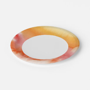 Abstrakter, handgestrichener Aquarell 17 Pappteller