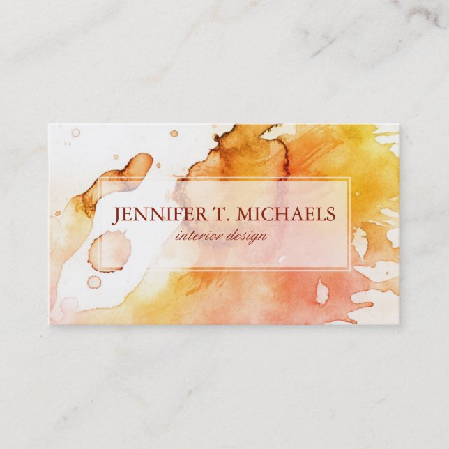 Abstrakter, handgestrichener Hintergrund Visitenkarte (Vorderseite)