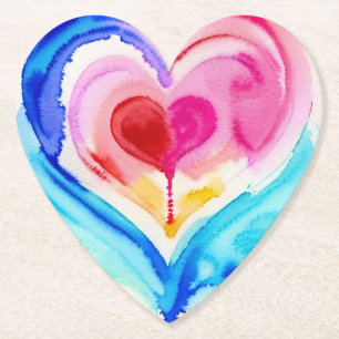 Abstrakter Heart Layer Untersetzer, expressive Kun Untersetzer