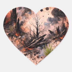Abstrakter Heart Sticker - Elegantes, individuelle