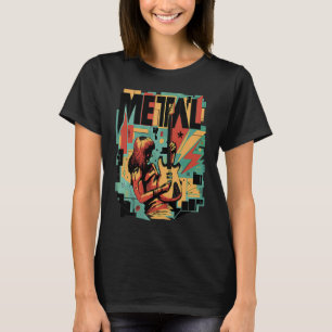 Abstrakter Heavy-Metal-Musiker des Rock and Roll T-Shirt