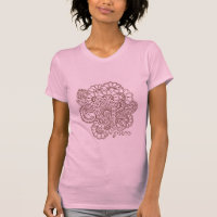 Abstrakter Hennastrauch Mehndi Entwurfs-T - Shirt