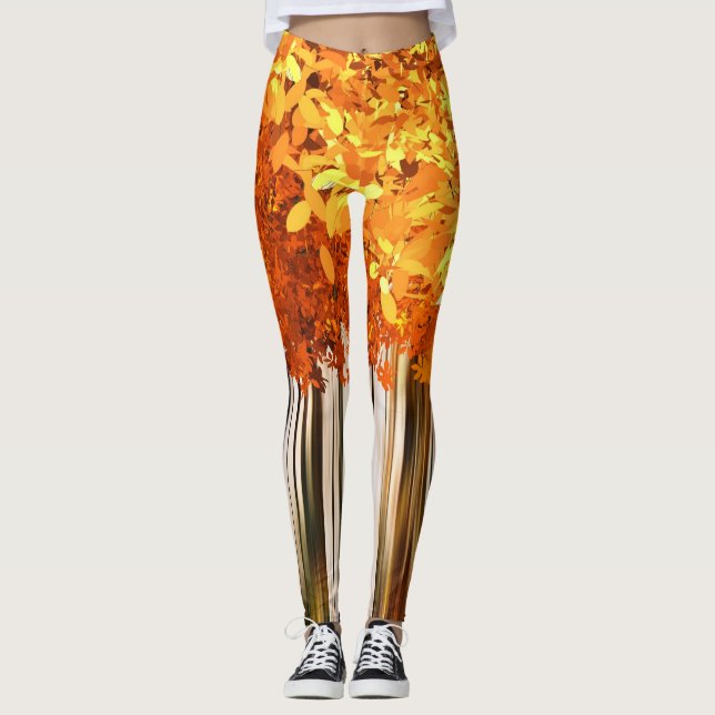 Abstrakter Herbst Leggings (Vorderseite)